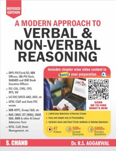 A Modern Approach To Verbal & Non-Verbal Reasoning| Includes Chapterwise Video Content | Revised Edition